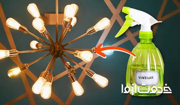 برق انداختن لوستر برنجی