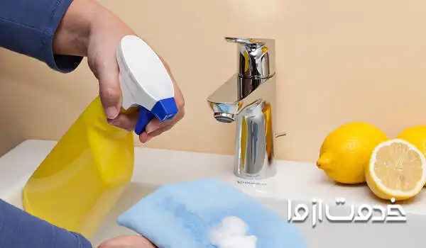 تمیز کردن شیرآلات با سرکه