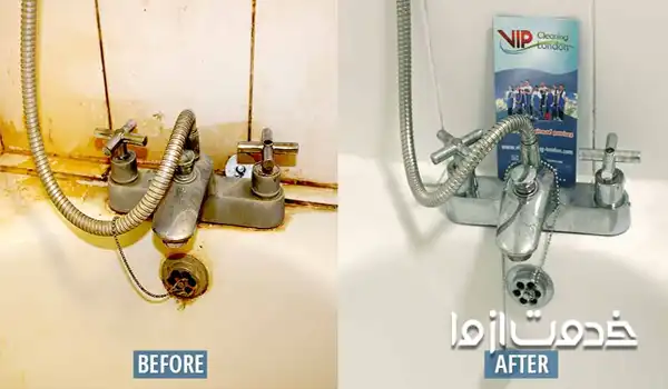 از بین بردن جرم شلنگ دستشویی و حمام