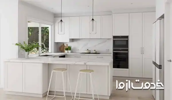 کابینت سفید های گلاس