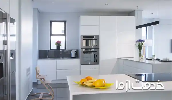 کابینت های گلاس سفید مات