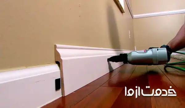 استفاده از میخ برای چسباندن قرنیز ام دی اف