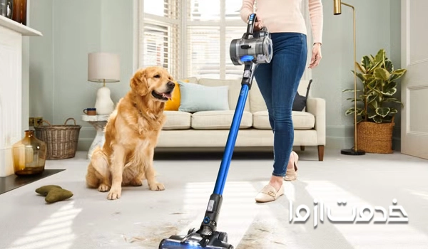جدا کردن موی سگ از فرش و مبل با جارو