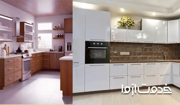 مقایسه تفاوت کابینت ‌های گلاس و‌ ام دی اف 