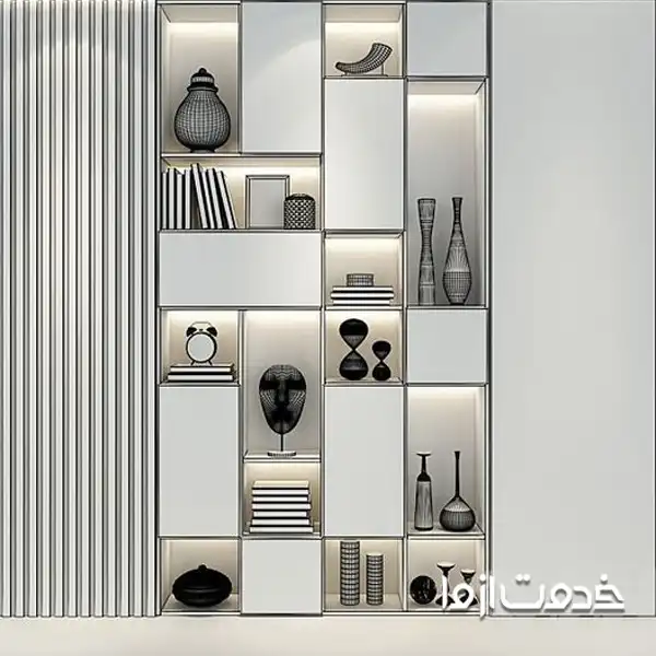 کمد دیواری سالن پذیرایی مدرن