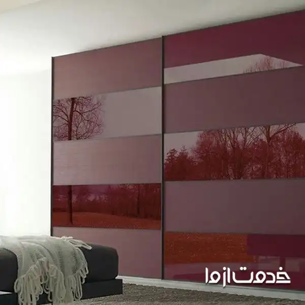 ترکیب رنگ کمد دیواری با طرح های چاپی