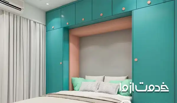 کمد دیواری چند رنگ برای اتاق خواب کودکان