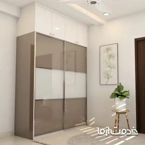 ترکیب رنگ کمد دیواری اتاق خواب با رنگ های گرم