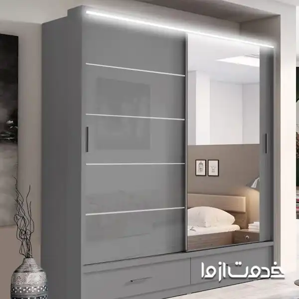 رنگ کمد دیواری براق طوسی