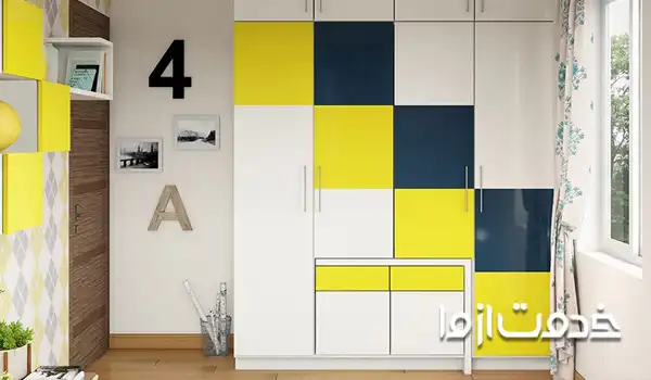 ترکیب رنگ کمد دیواری بلاک کلار