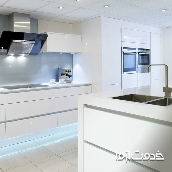 سفید پرطرفدارترین رنگ کابینت های گلاس