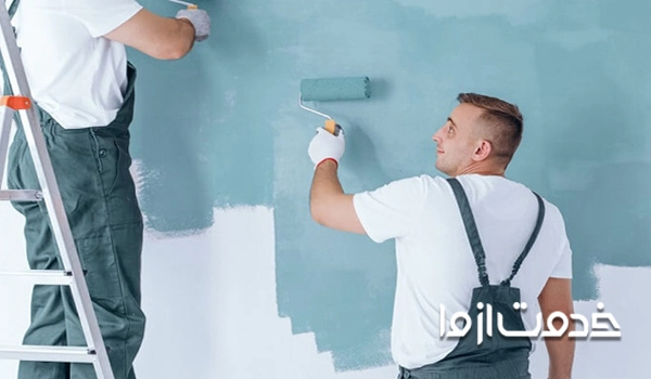 نقاشی ساختمان با رنگ پلاستیک