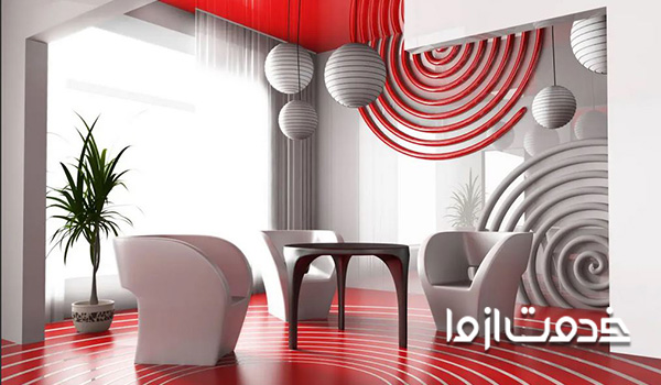 استفاده از رنگ قرمز در ساختمان اداری