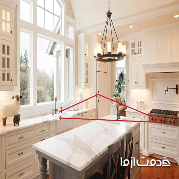 ابعاد و استاندارد جزیره آشپزخانه 