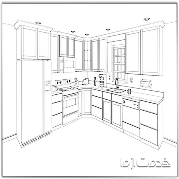 اندازه استاندارد تجهیزات آشپزخانه 