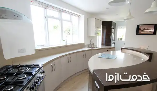 طراحی صفحه کابینت خمیده