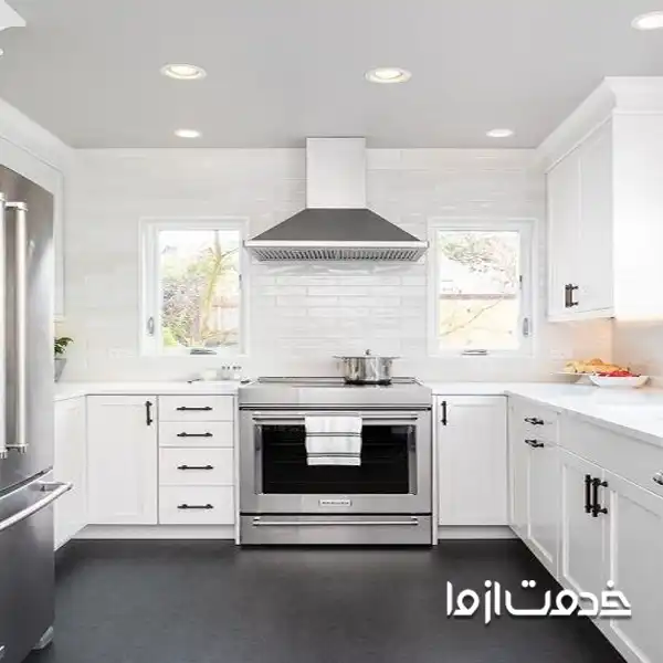 نمونه مدل ال در آشپزخانه مستطیلی