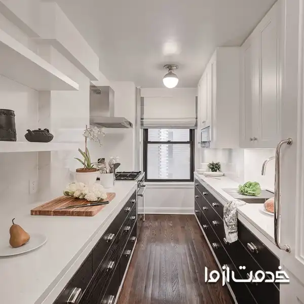 کابینت آشپزخانه مستطیلی دوطرفه