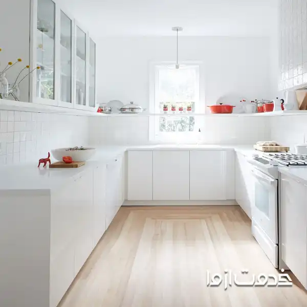 طراحی L در طرح های آشپزخانه مستطیلی