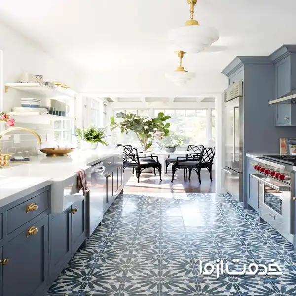 کابینت آشپزخانه مستطیلی خطی