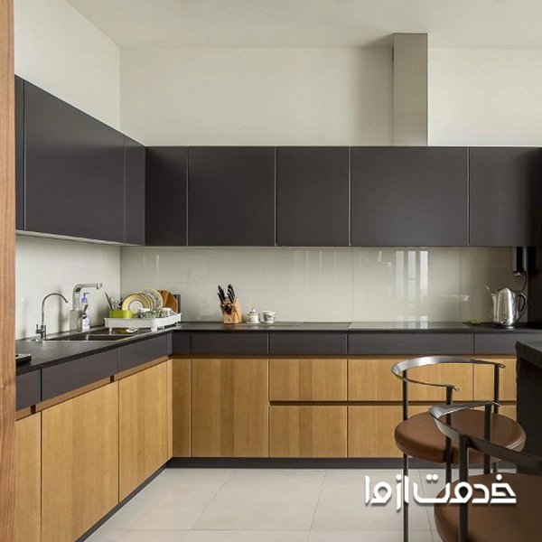 مدل کابینت مدرن طرح چوب