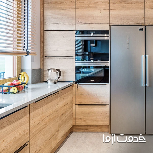 کابینت مدرن ام دی اف روکش طبیعی