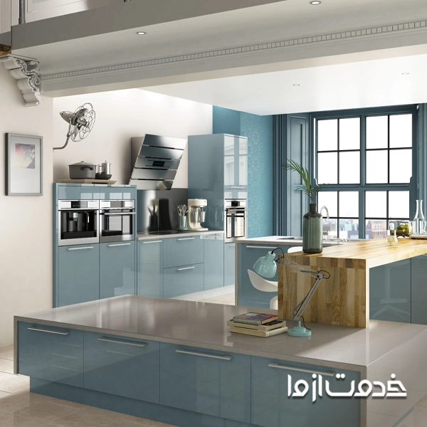 کابینت هایگلاس اکلیلی مدرن