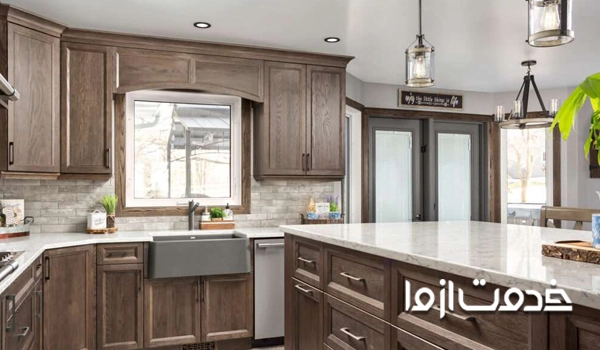 کابینت نئوکلاسیک چوبی 