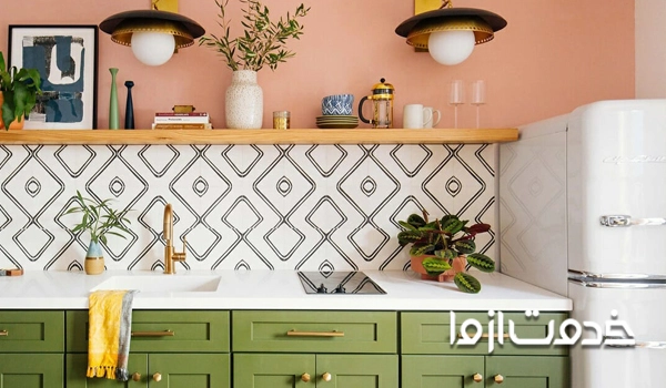 کابینت نئوکلاسیک سبز 