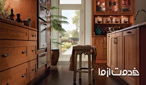 کابینت نئوکلاسیک طرح چوب