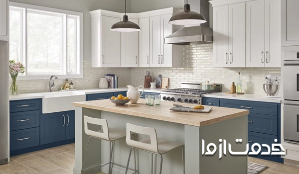 جزیره سایز کوچک کابینت نئوکلاسیک