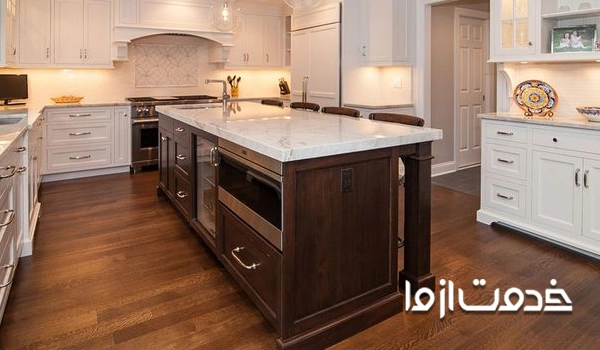 جزیره کابینت نئوکلاسیک با کشو و کمد