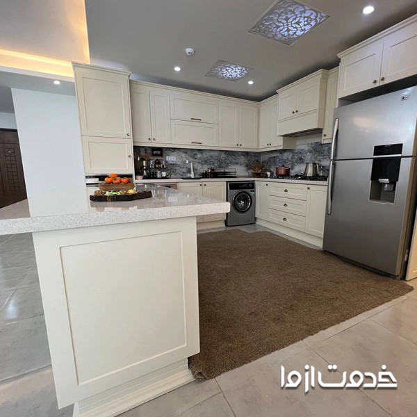 طراحی کابینت نئوکلاسیک با روکش وکیوم 