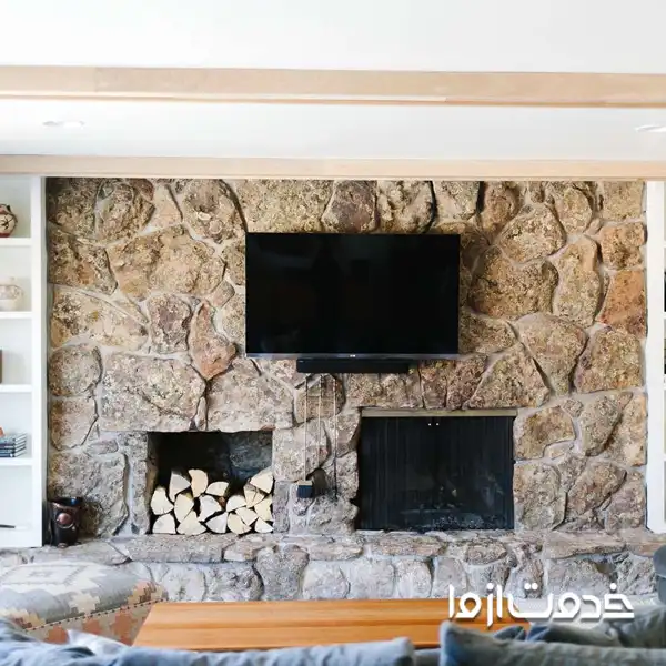 جدیدترین دکور تلویزیون با سنگ صخره ای