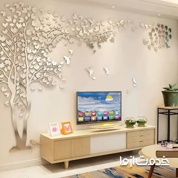 استیکر دیواری برای تزئین دیوار پشت تی وی