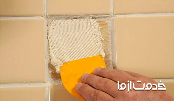 چسب‌کاری سطح زیرین کاشی
