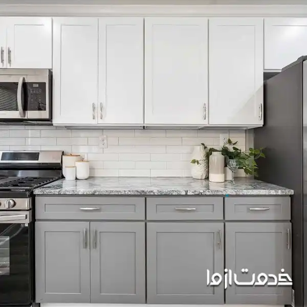 عکس کابینت سفید و طوسی ممبران