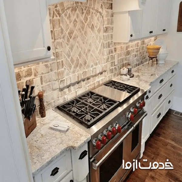 استفاده از آجر به عنوان بین کابینتی جدید