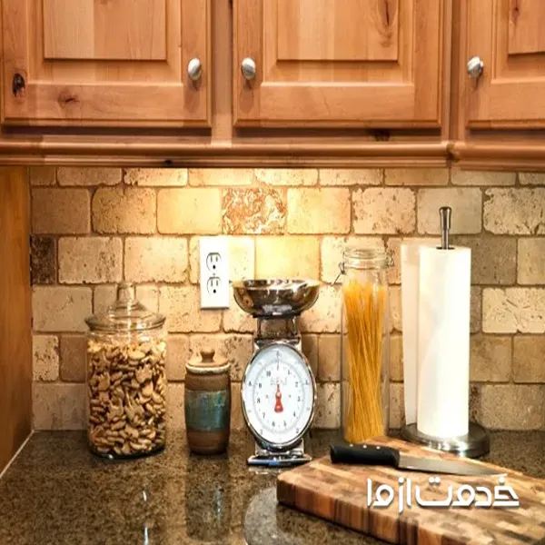 بین کابینتی آجری زیبا و خاص