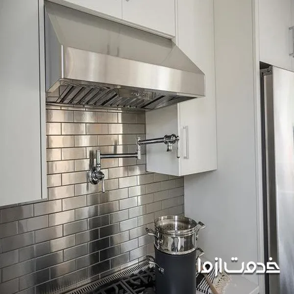 ایده بین کابینتی فلزی در آشپزخانه