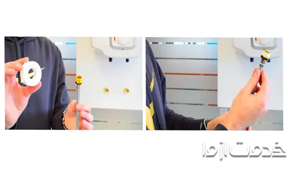 آماده کردن شیلنگ‌ها برای نصب آبگرمکن برقی