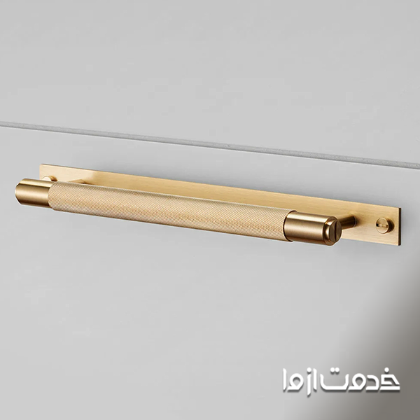 مدل دستگیره کابینت بک پلیت طلایی
