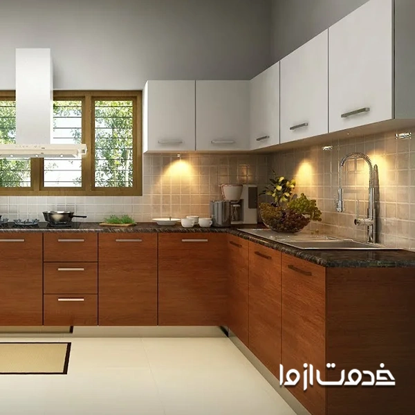 مناسب ترین دستگیره کابینت سفید قهوه ای