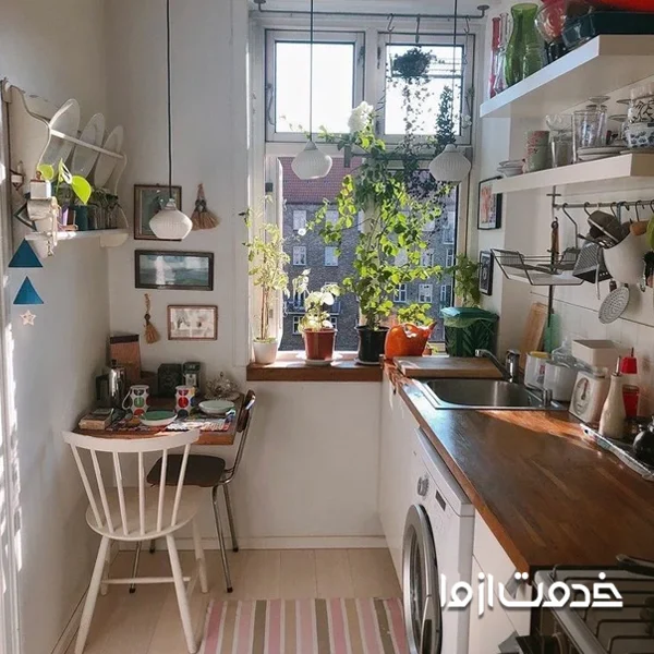 مدل آشپزخانه پنجره دار