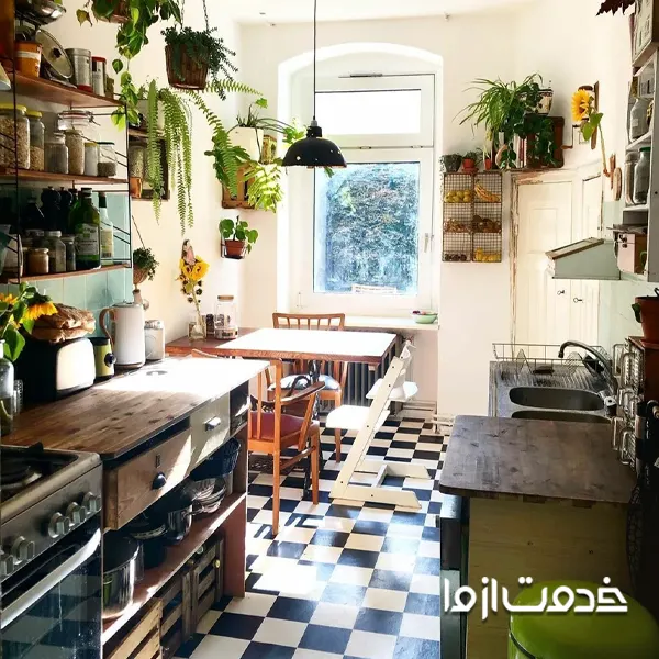 طراحی کابینت با پنجره