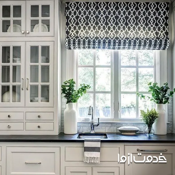 مدل کابینت آشپزخانه برای کنار پنجره