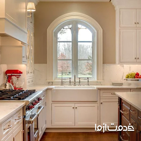 کابینت آشپزخانه پنجره دار نامتقارن