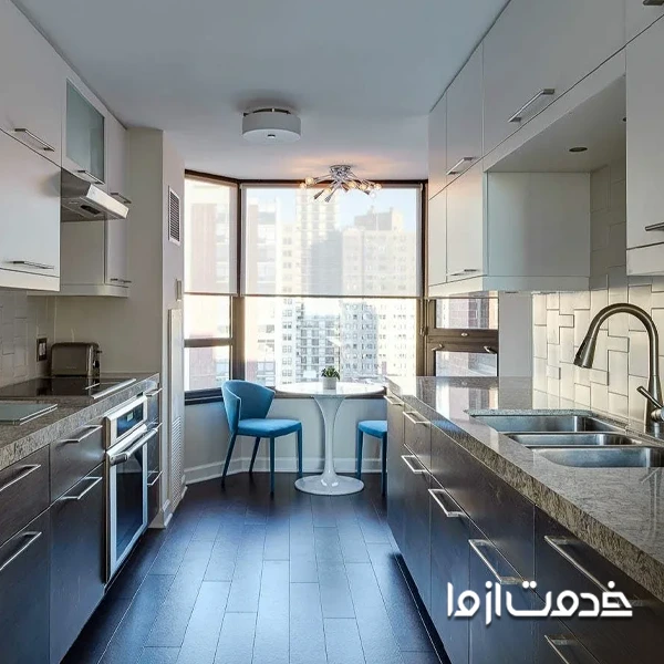 مدل کابینت پنجره وسط