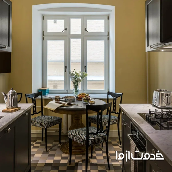 طراحی کابینت با پنجره