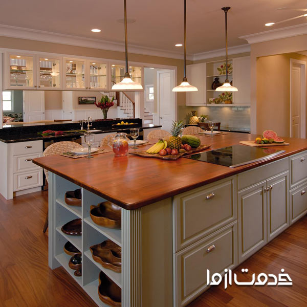 بهترین طراحی کابینت ال به سبک نئوکلاسیک